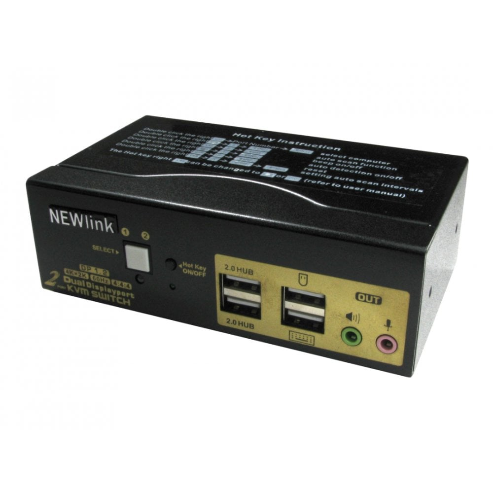 Cables Direct NLKVMDP-22DBL KVM Switches - Black