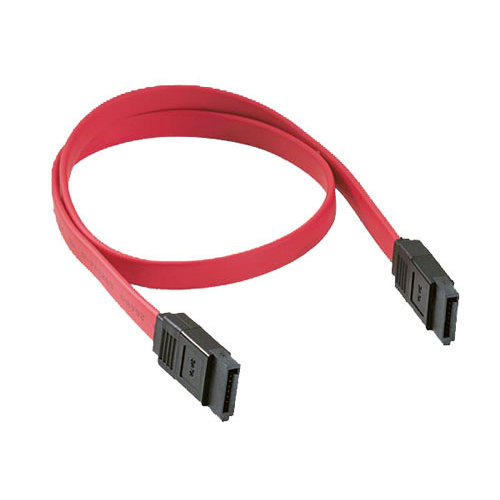 Cables Direct 0.45 m, SATA/SATA, M/M SATA cable Black, Red
