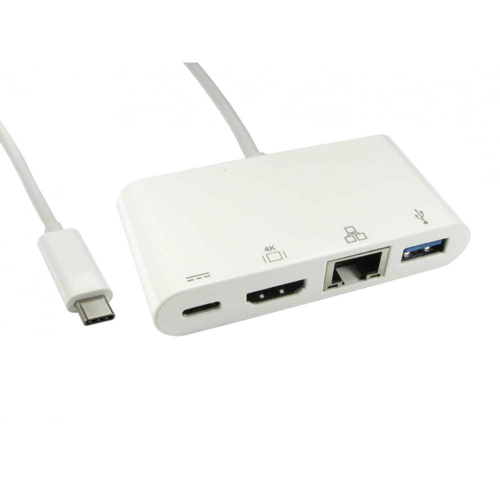 Cables Direct USB3C-HDMI-COMBO Laptop Docks & Port Replicators - White