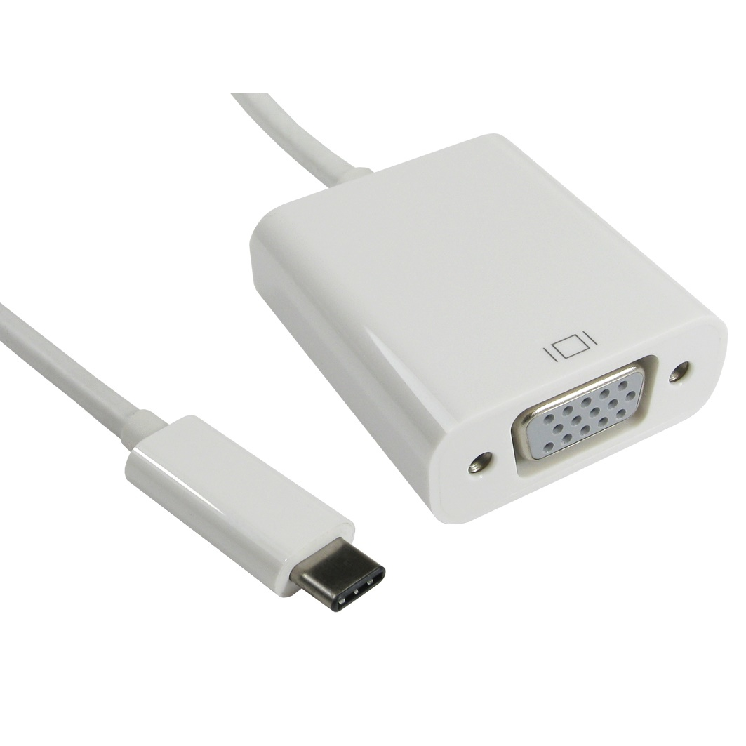 Cables Direct USB3C-VGACAB USB Graphics Adapters - White