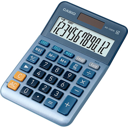 Casio MS-120EM Calculators - Blue