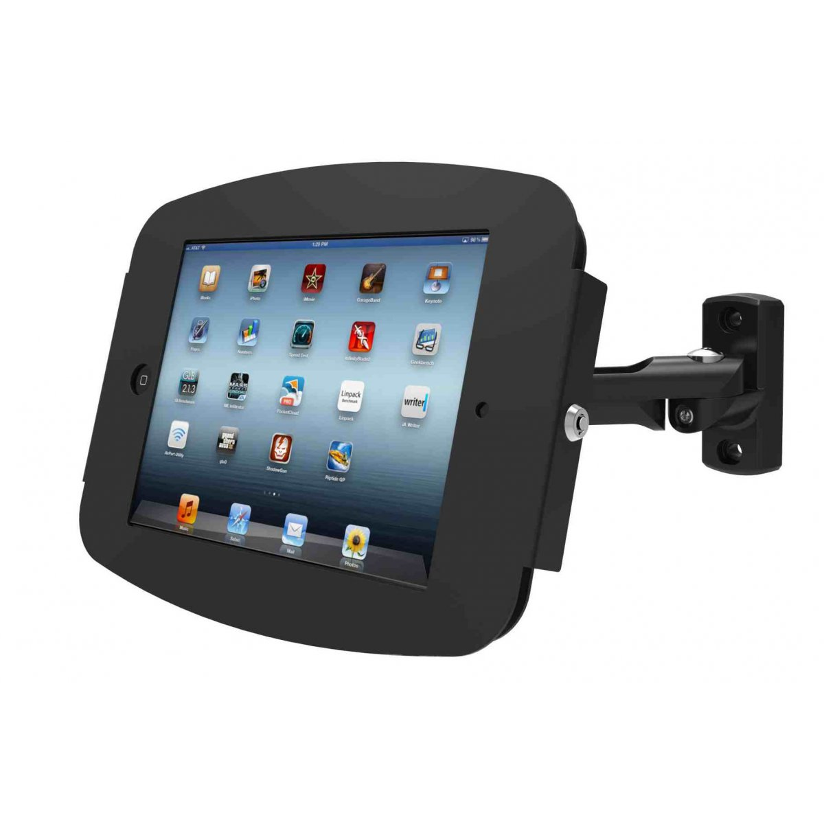 Compulocks iPad 10.2" Space Enclosure Tilting Stand 8" Black