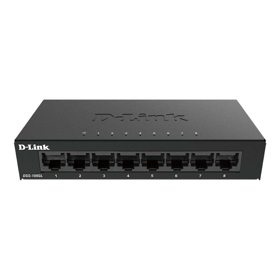 D-Link DGS-108GL Network Switches - Black