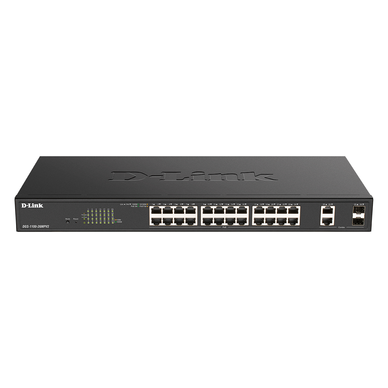 D-Link DGS-1100-26MPV2 Network Switches - Black