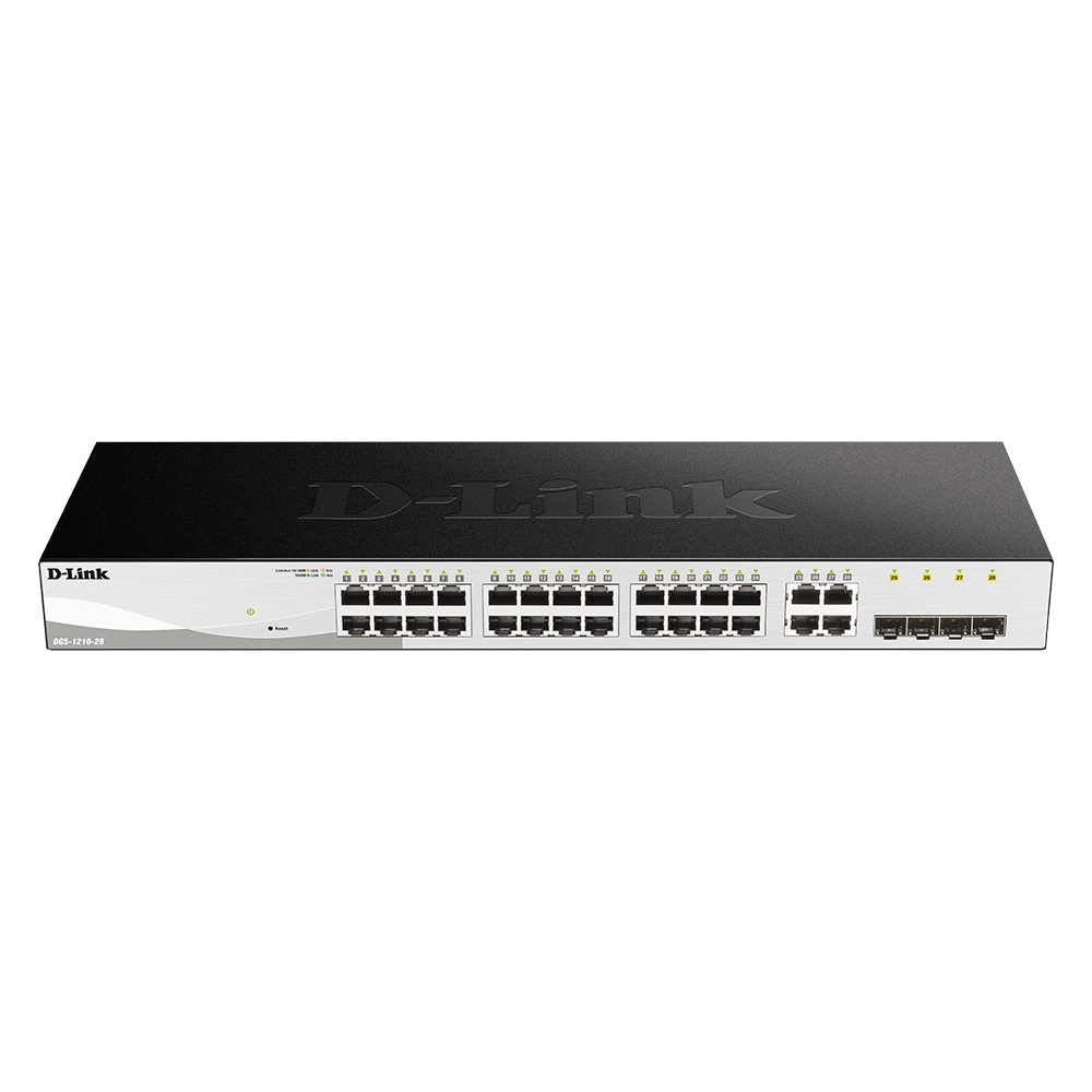 D-Link DGS-1210-28 Network Switches - 256MB - Black