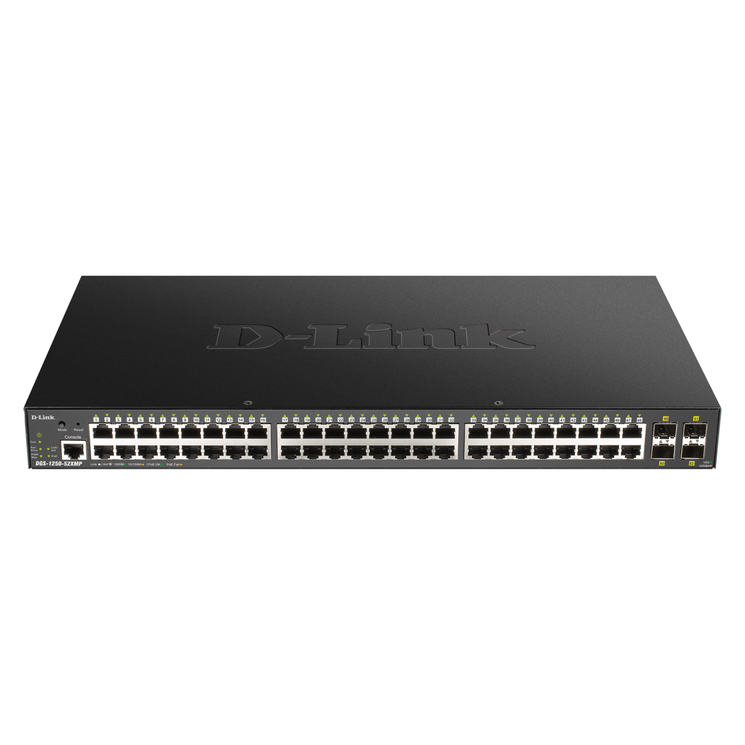 D-Link DGS-1250-52XMP Network Switches - 2048MB - Black