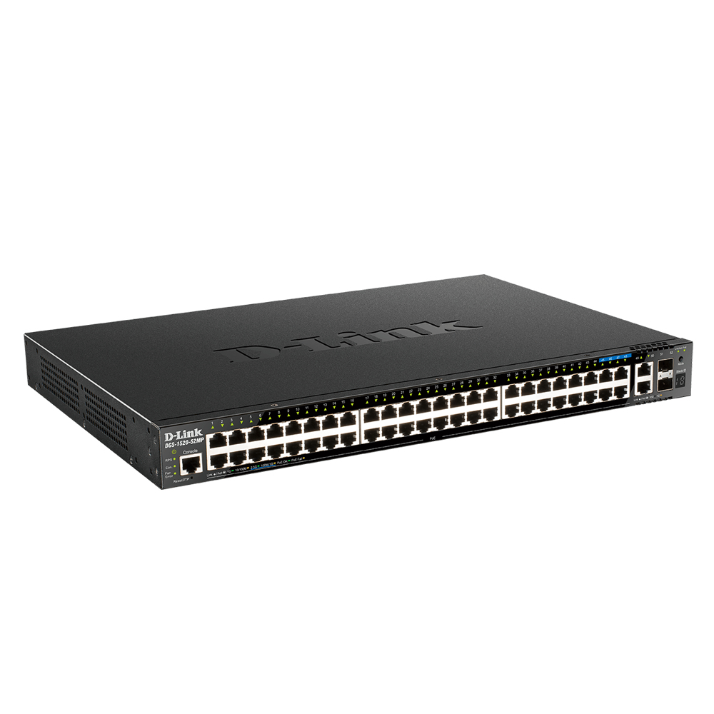 D-Link DGS-1520-52MP Network Switches - Black