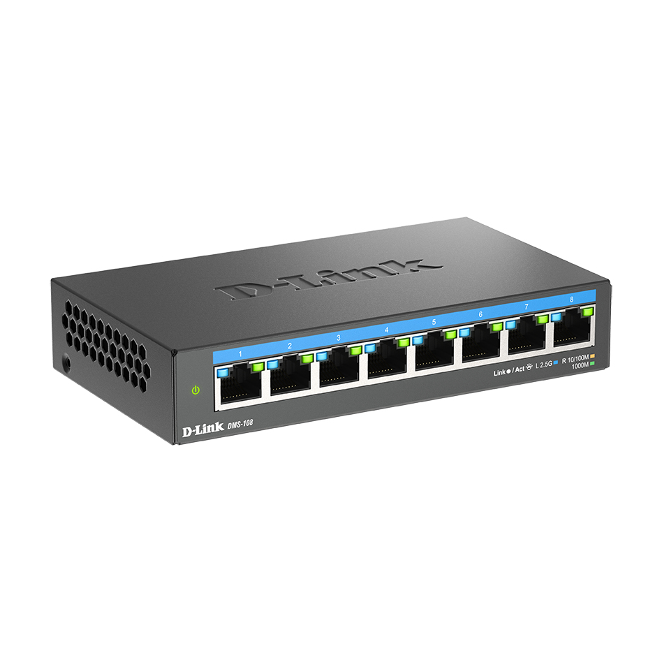D-Link DMS-108\B network switch Unmanaged 2.5G Ethernet (100/1000/2500)