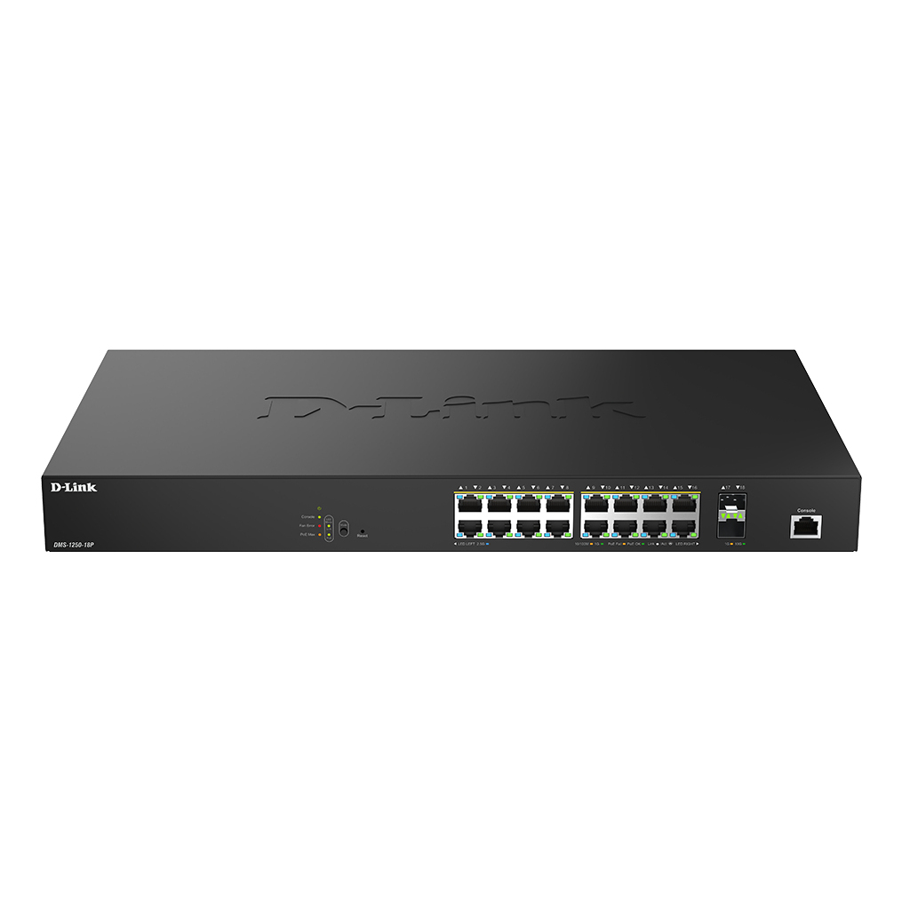 D-Link 18-Port Network Switches - 512MB - Black