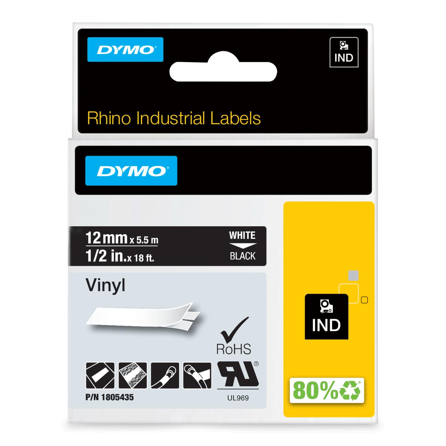 Dymo 12mmx5 Label-Making Tapes - Multi