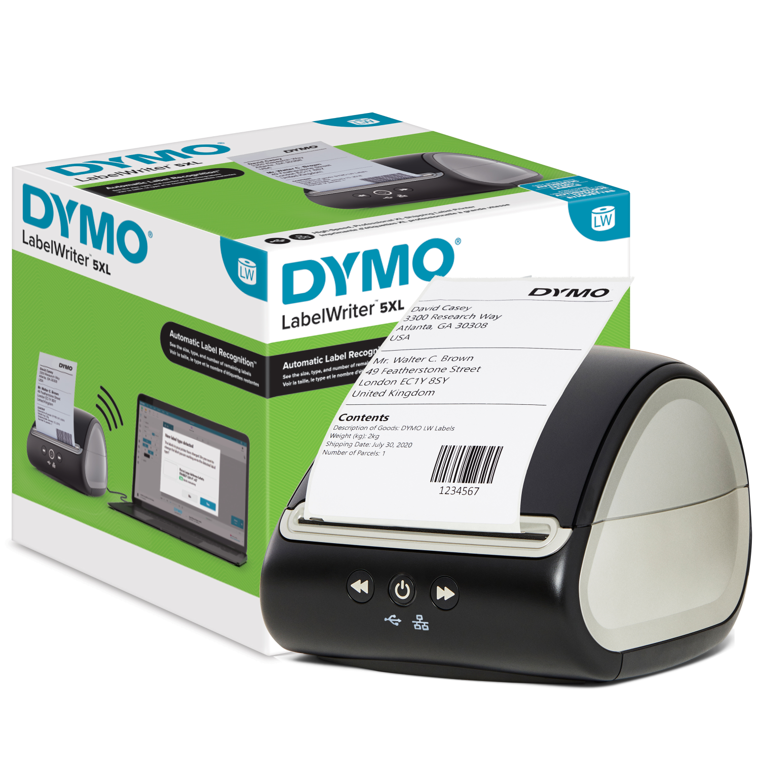 DYMO LabelWriter 5XL label printer Direct thermal 300 x 300 DPI Wired Ethernet LAN