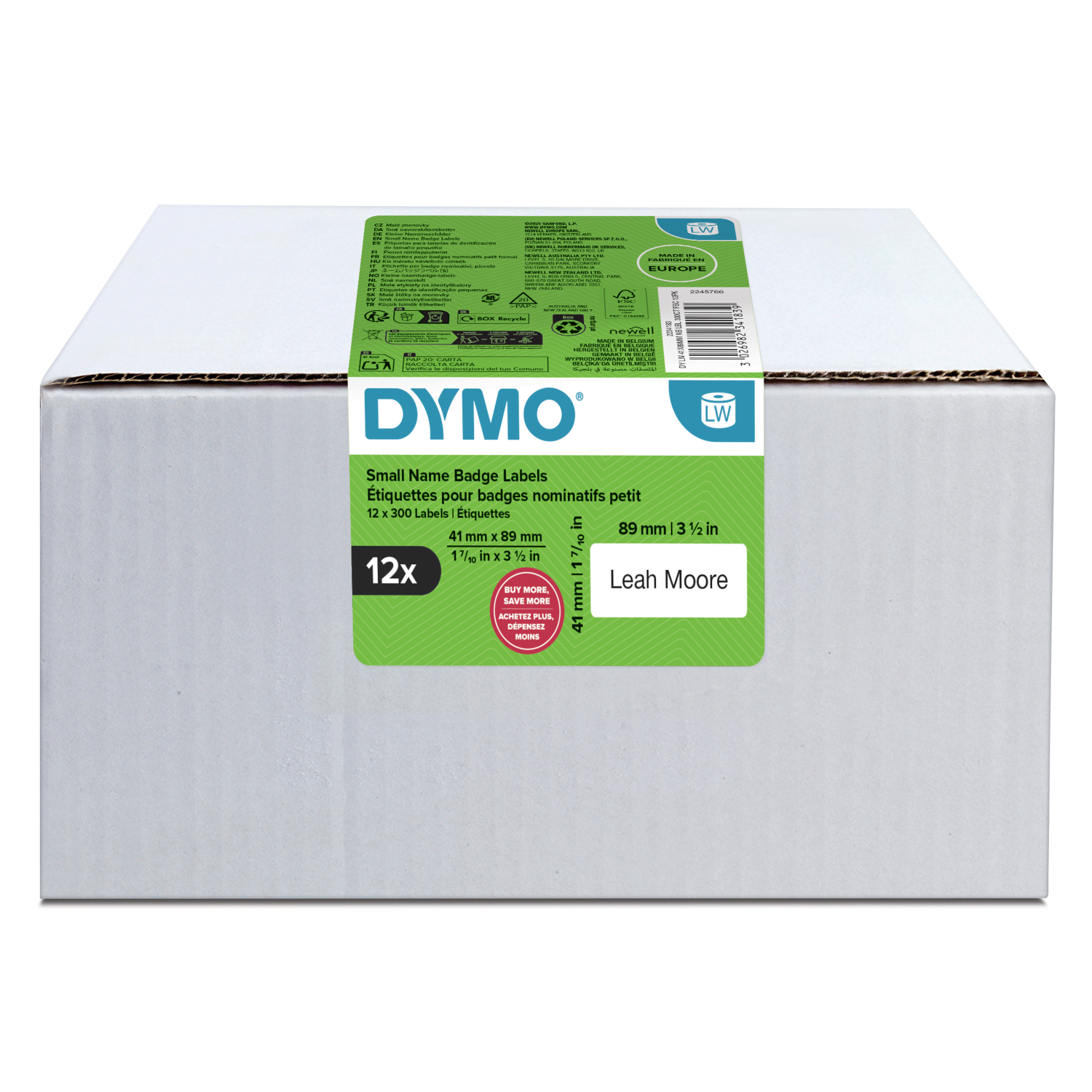 DYMO 89mm Printer Labels - White