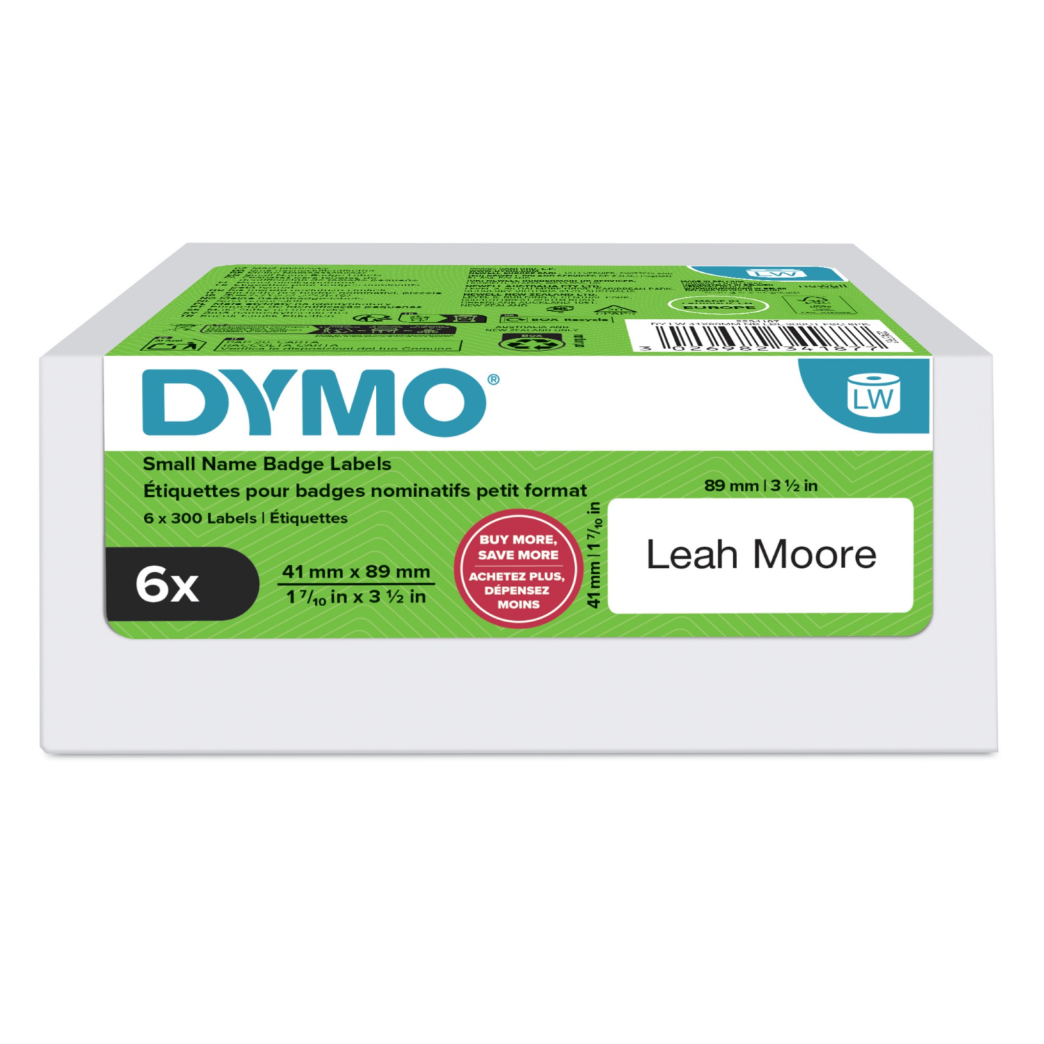 DYMO 89mm Printer Labels - White