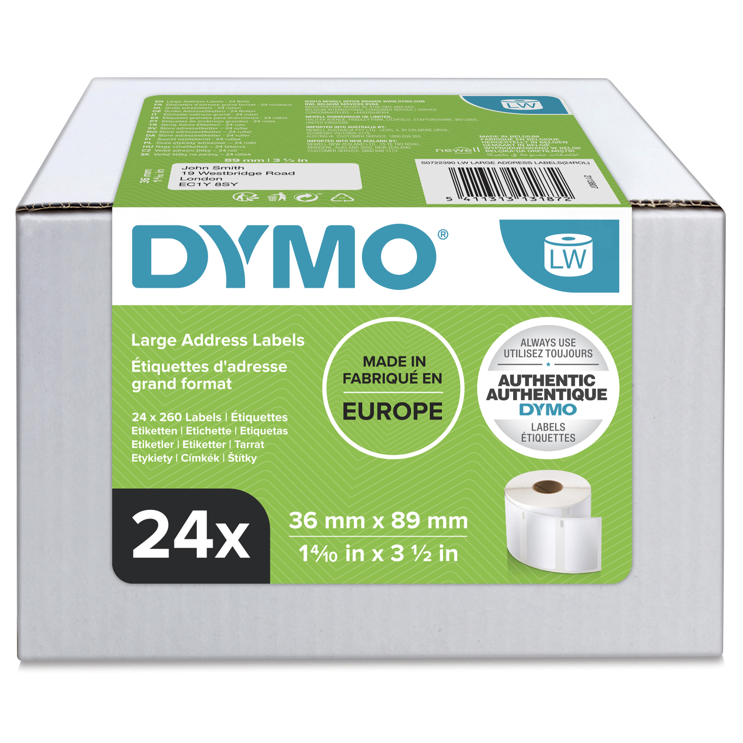 Dymo S0722390 Printer Labels - White