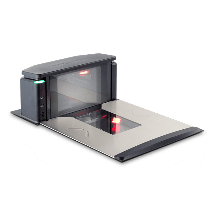 Datalogic Magellan 9550i Scanner Only, Adaptive Scale, Med Platter/Flip-up Produce Rail/Shelf Mount, EU Power Brick/Cord, USB Type A E/P Cable