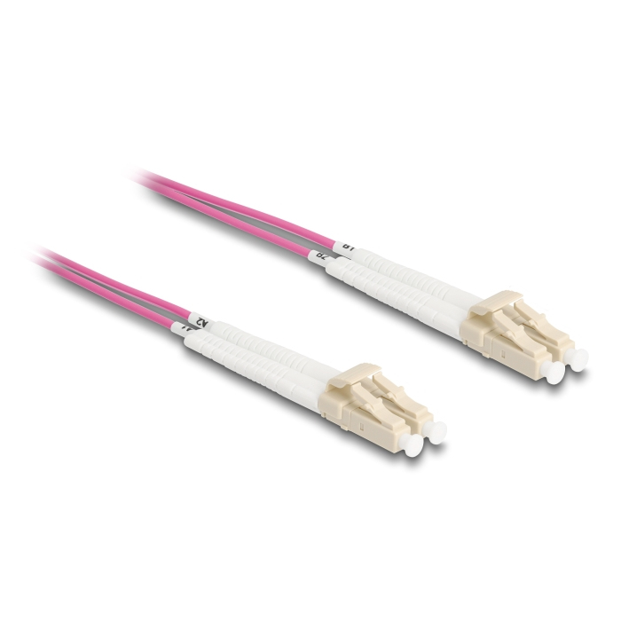 DeLOCK Optical Fiber Cable LC Duplex to LC Duplex Multi-mode OM4 angled 5 m