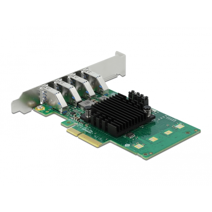 DeLOCK PCI Express x4 Card to 4 x external USB 3.0 Quad Channel - Low Profile Form Factor