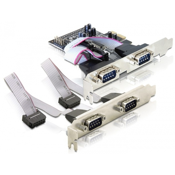 DeLOCK 4 x serial PCI Express card interface cards/adapter