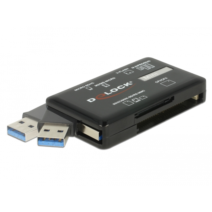 DeLOCK SuperSpeed USB 5 Gbps Card Reader for CF / SD / Micro SD / MS / M2 / xD memory cards