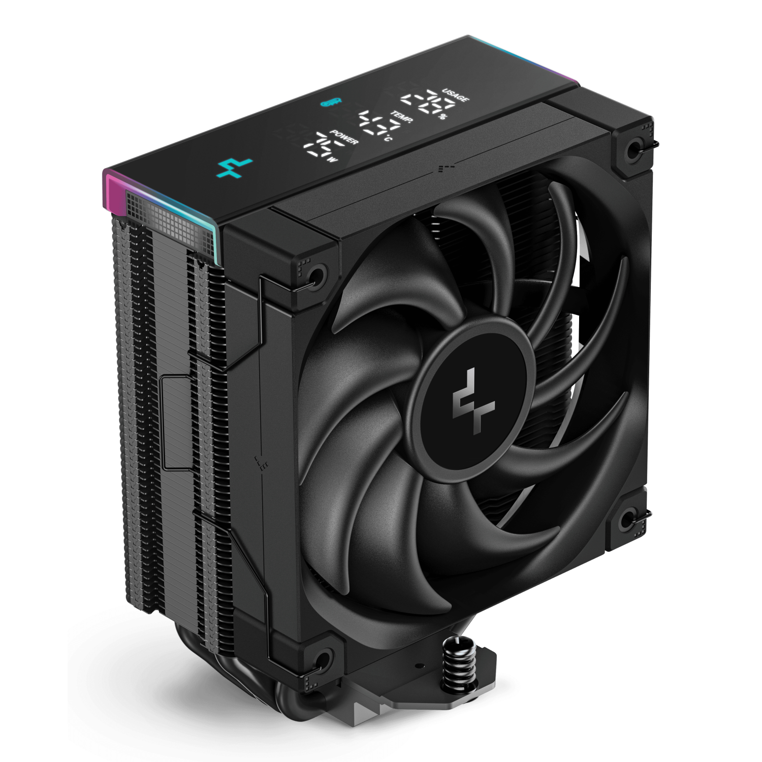 DeepCool AK400 Digital Pro CPU Air Cooler ARGB Fan & Digital Display 120mm PWM Fan 4 Copper Heatpipes Quiet Operation Intel & AMD Compatible Black