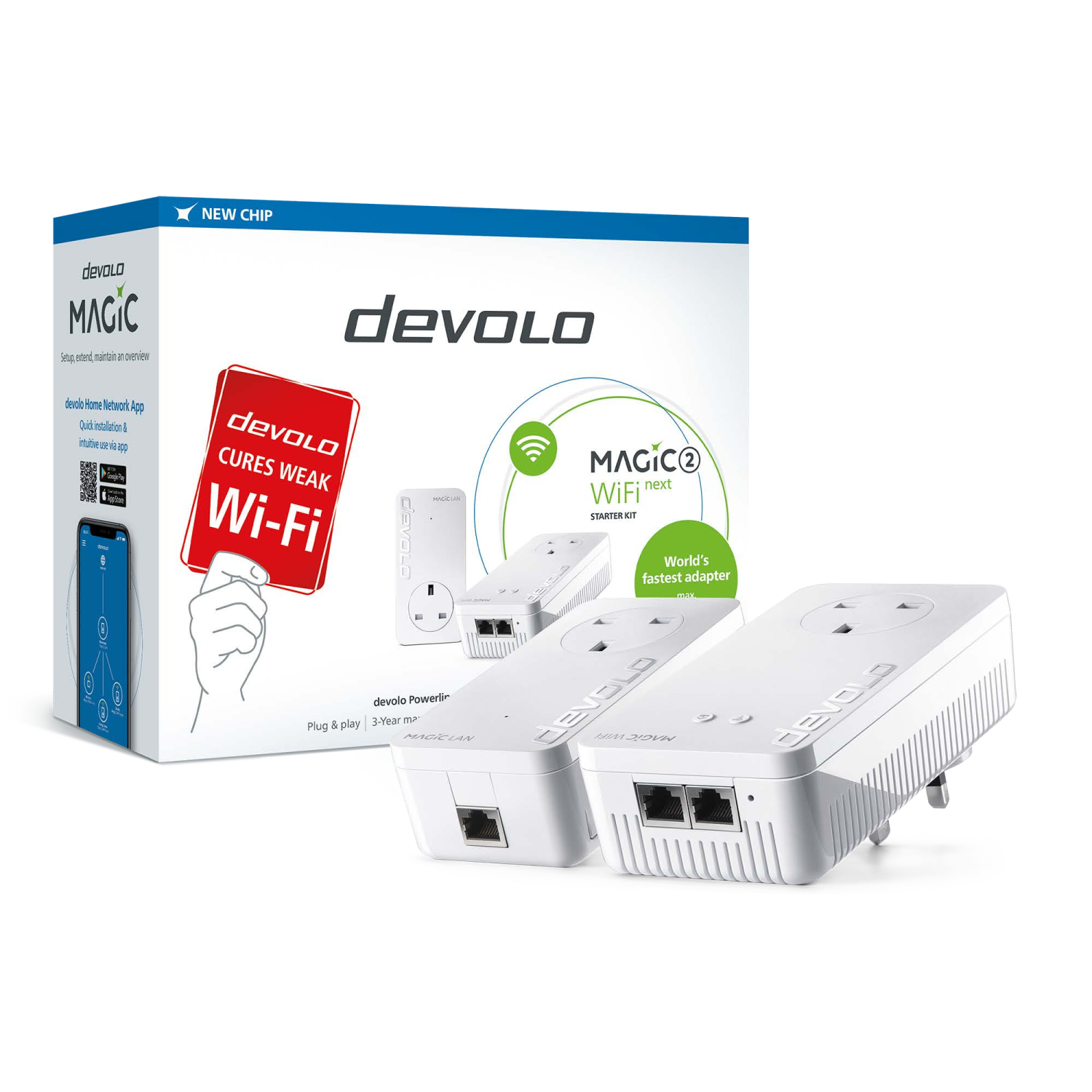 Devolo Magic 2 WiFi next 2400 Mbit/s Ethernet LAN Wi-Fi White