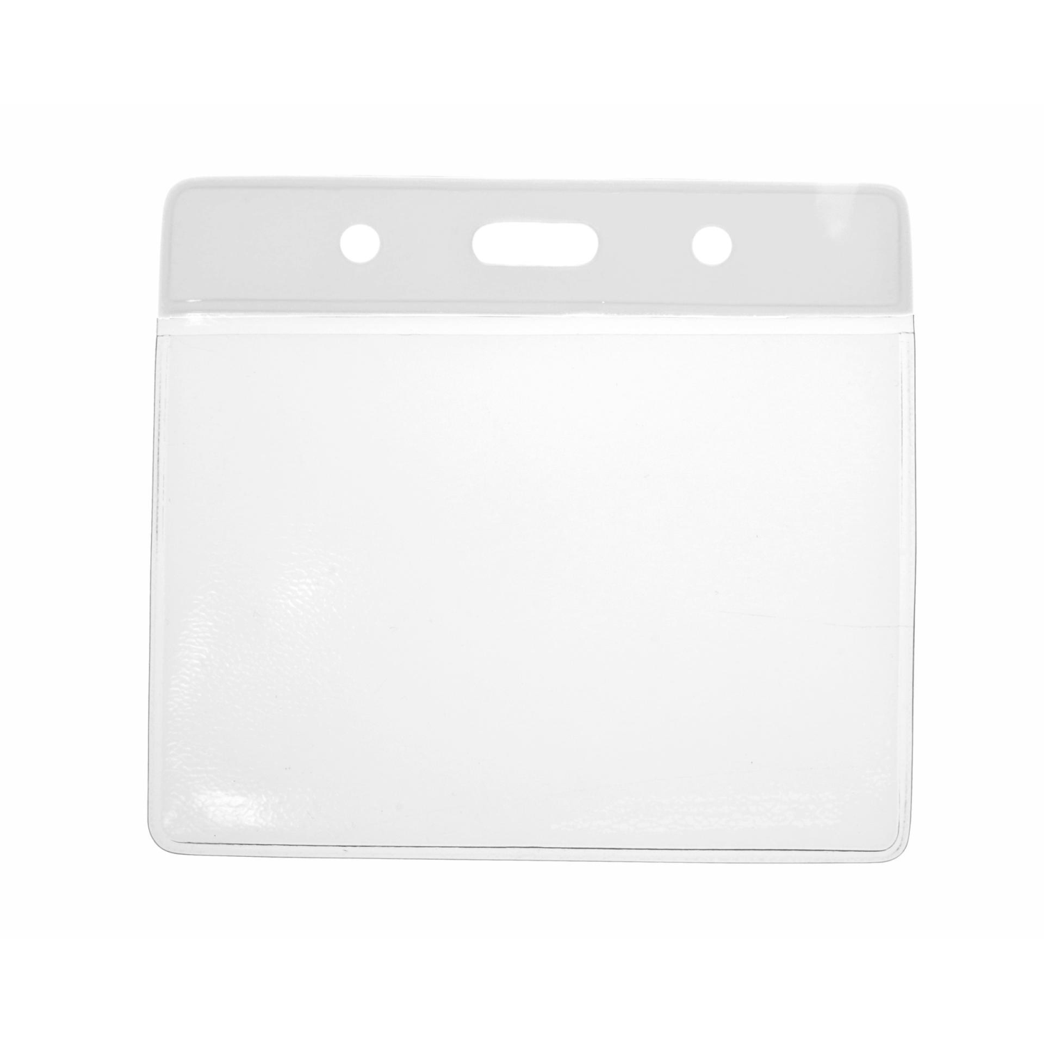 Digital ID Vinyl Badge White Top Card Holder 91 x 65 mm Landscape - Pack of 100