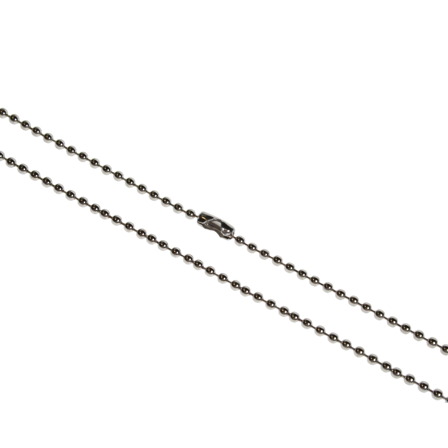 Digital ID 36inch Metal Bead Chain Necklace, Nickel Plated (Pack of 100)