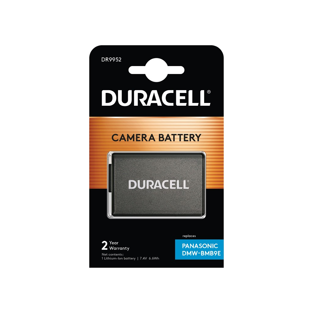 Duracell DMW-BMB9E Camera/Camcorder Batteries - Black