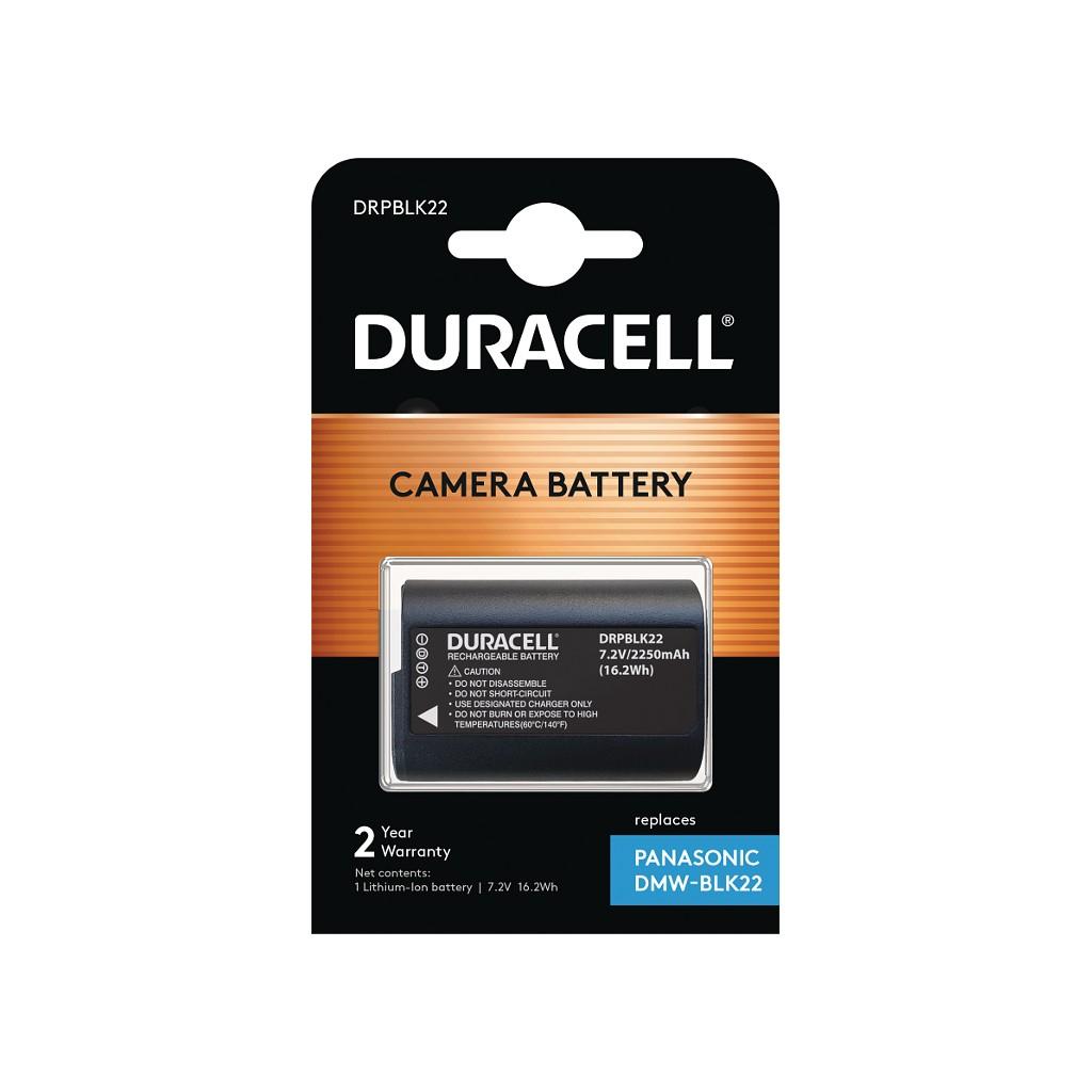 Duracell 2250mAh Camera/Camcorder Batteries - Black