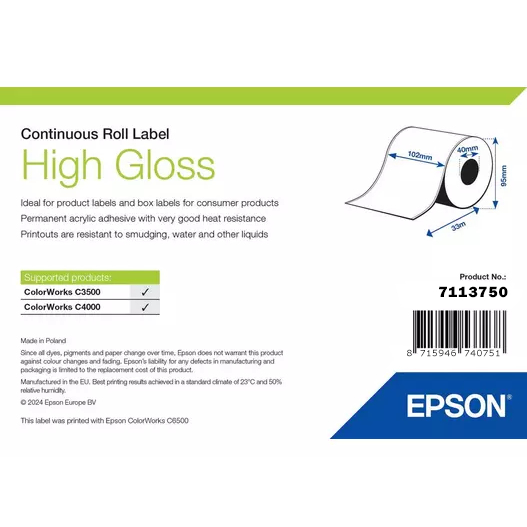 Epson 102mm Printer Labels