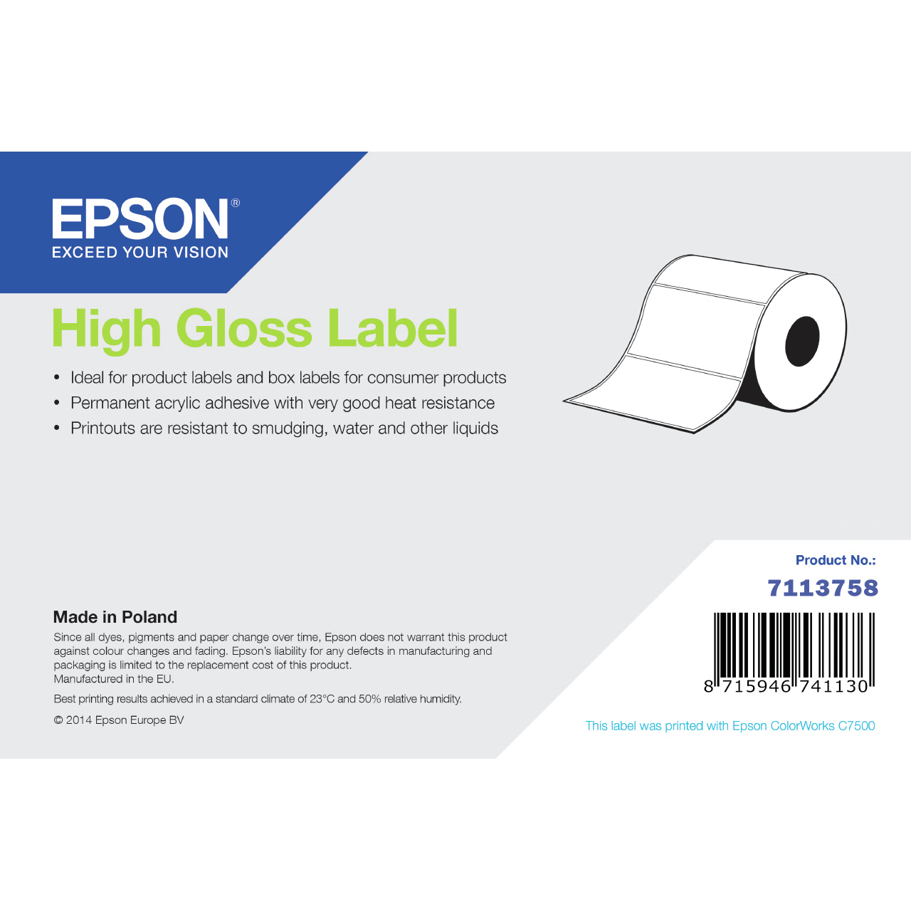 Epson 102mm Printer Labels