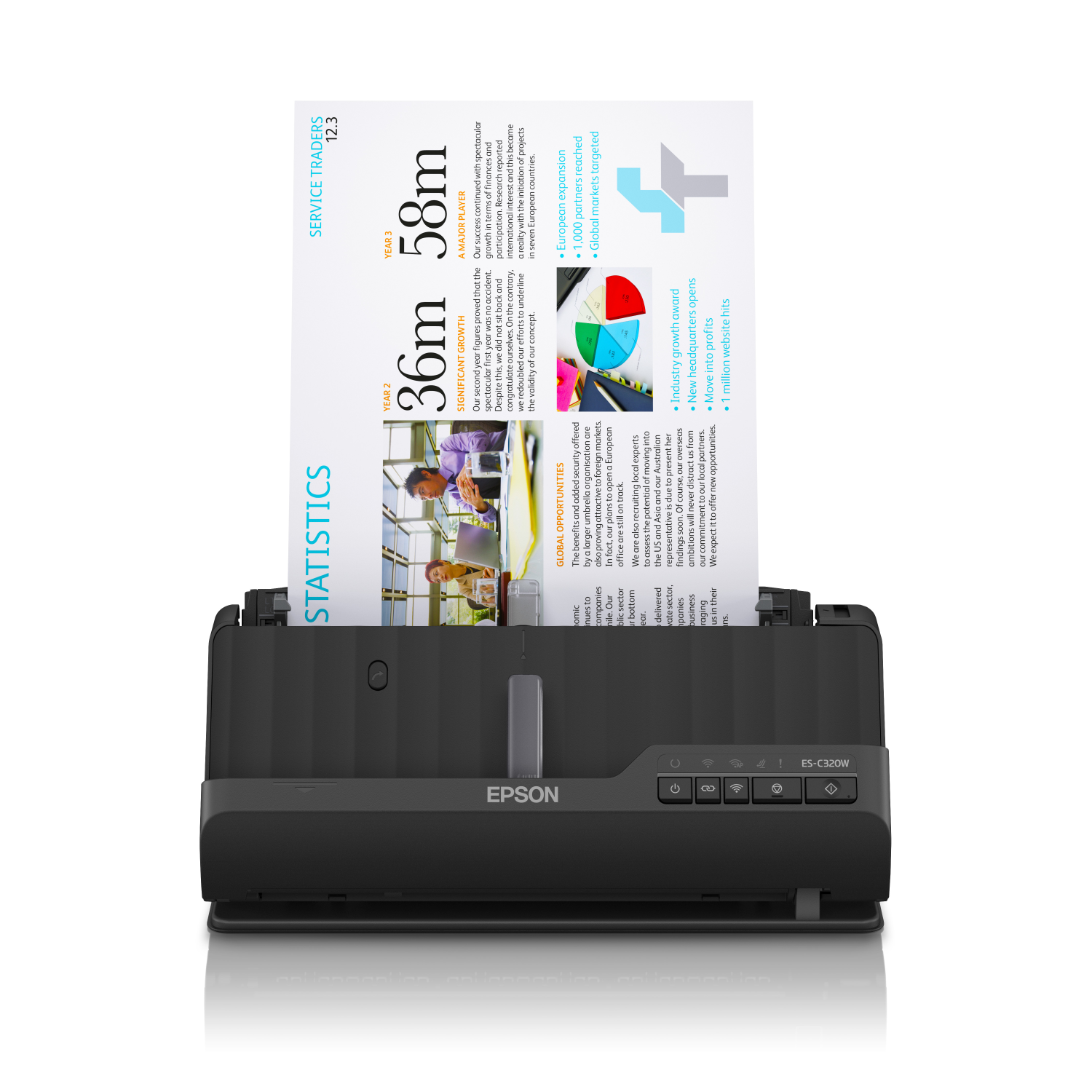 Epson ES-C320W Scanners - Black