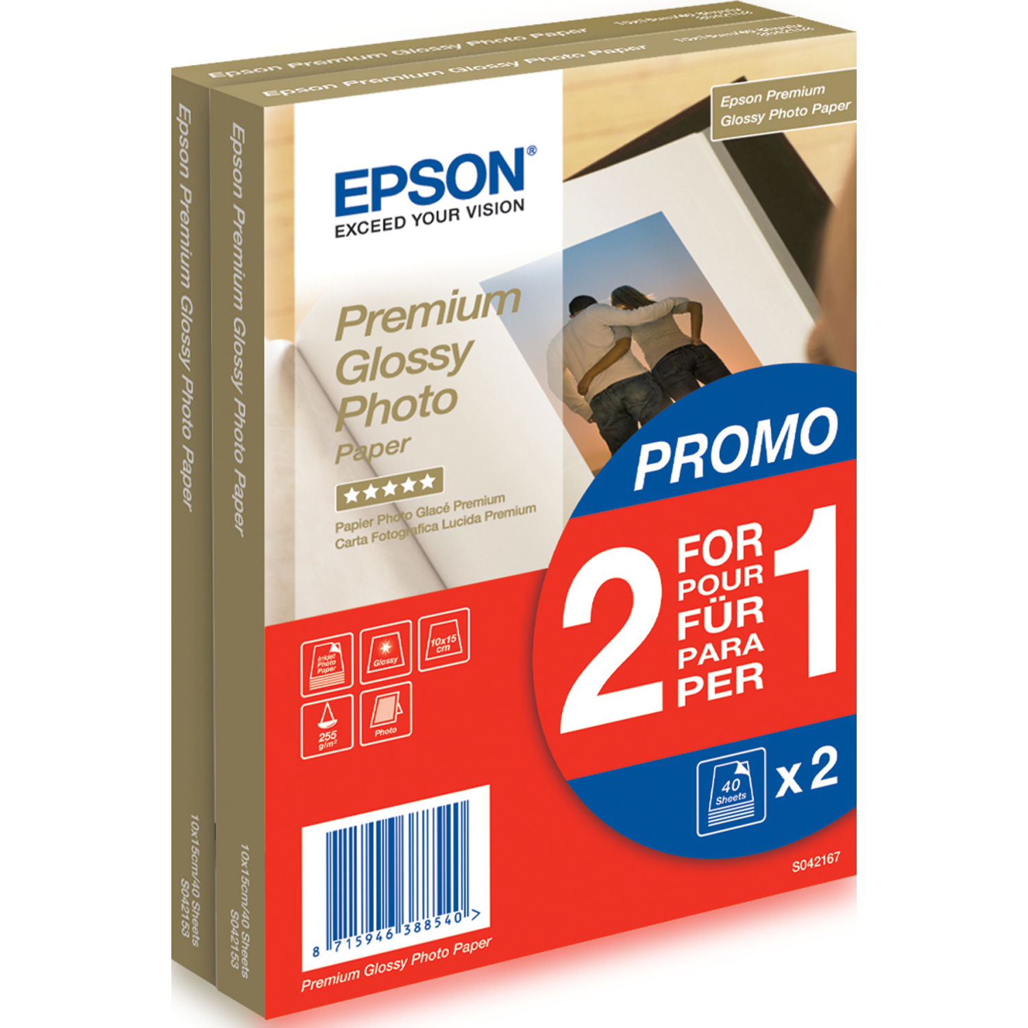 Epson 10x15cm Photo Paper - White