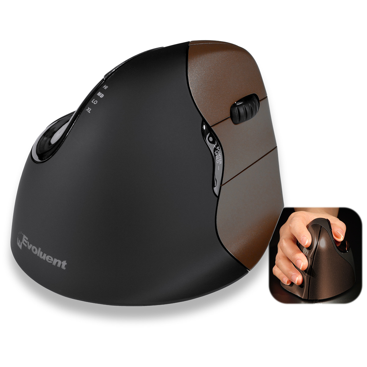 Evoluent VerticalMouse 4 Small Wireless mouse Right-hand RF Wireless Optical