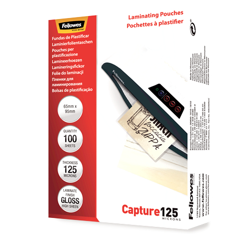 Fellowes 65x95mm Laminator Pouches - Transparent