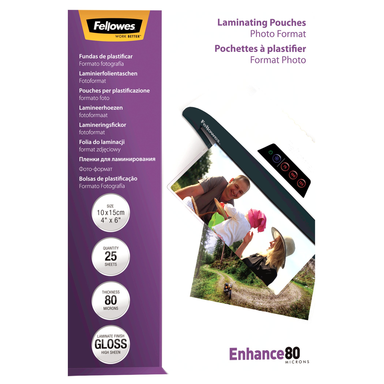 Fellowes 10x15cm Laminator Pouches - Transparent