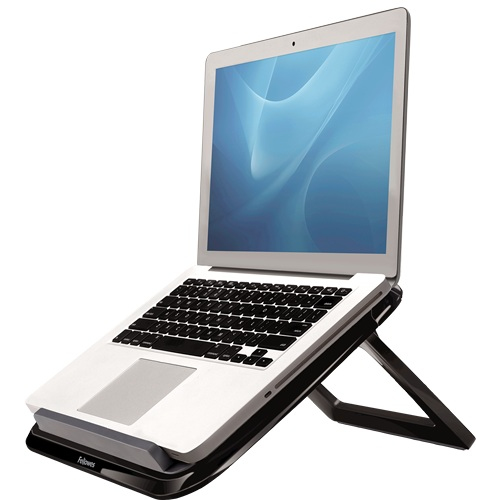 Fellowes Laptop Stand for Desk - I-Spire Quick Lift Adjustable Laptop Stand for the Home and Office - Portable Laptop Stand with 7 Height Adjustments - Max Monitor Size 17", Max Weight 4KG - Black