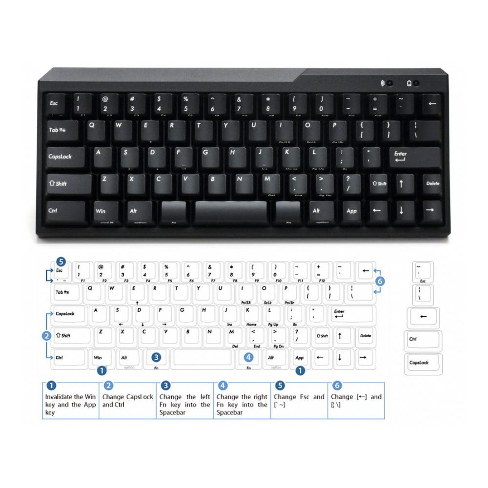 Filco USA Majestouch MINILA Air 67 Key MX Blue Click Bluetooth Keyboard