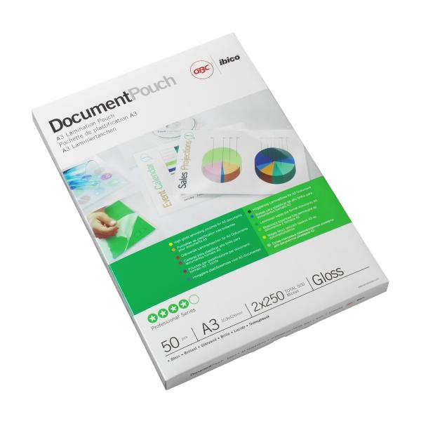 GBC 2x75 Laminator Pouches - Transparent