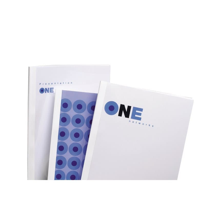 GBC Standard Thermal Binding Covers 6mm White (100)