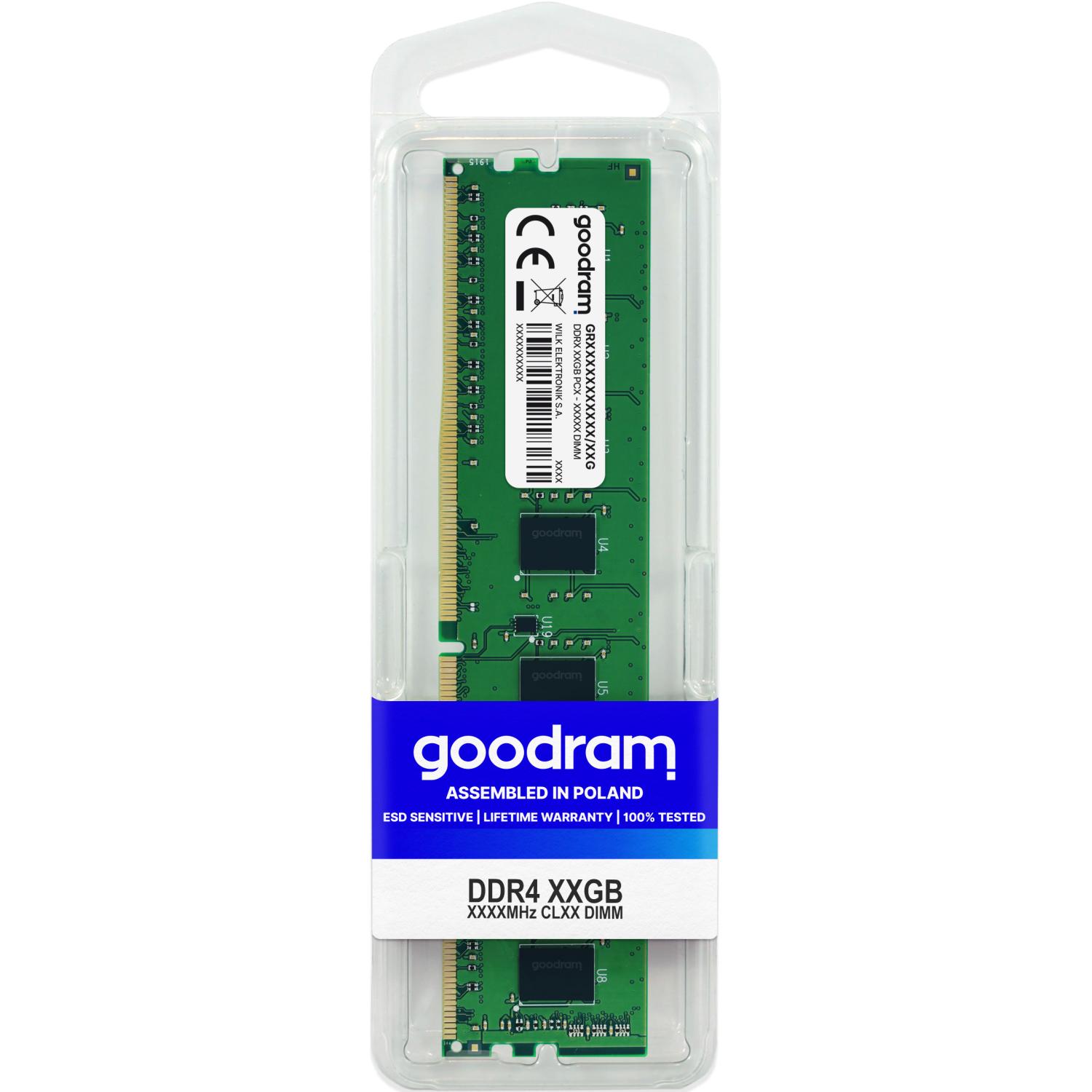 GOODRAM 16GB (1*16GB) PC4-21300V-U DDR4-2666MHZ UDIMM