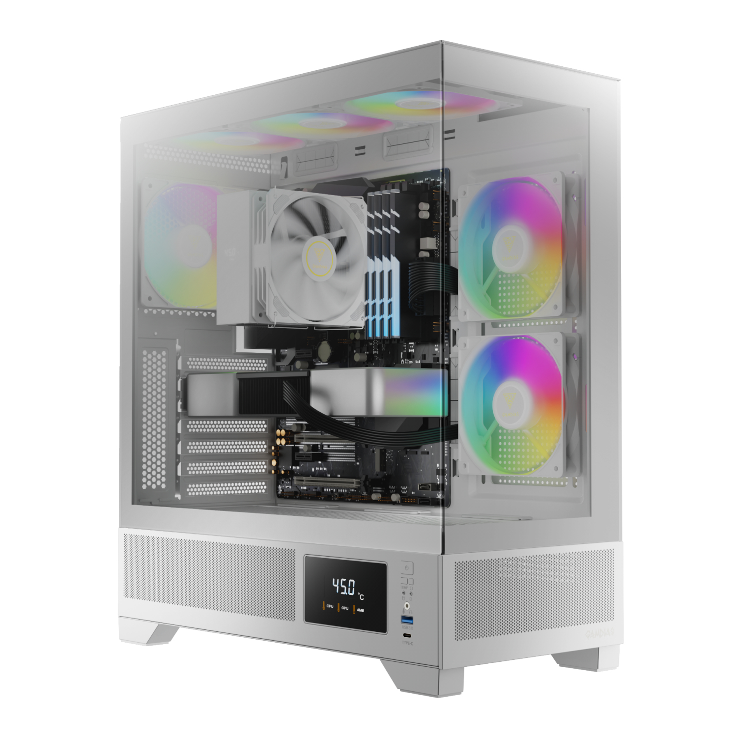 GAMDIAS ATLAS M1 WH computer case Midi Tower White
