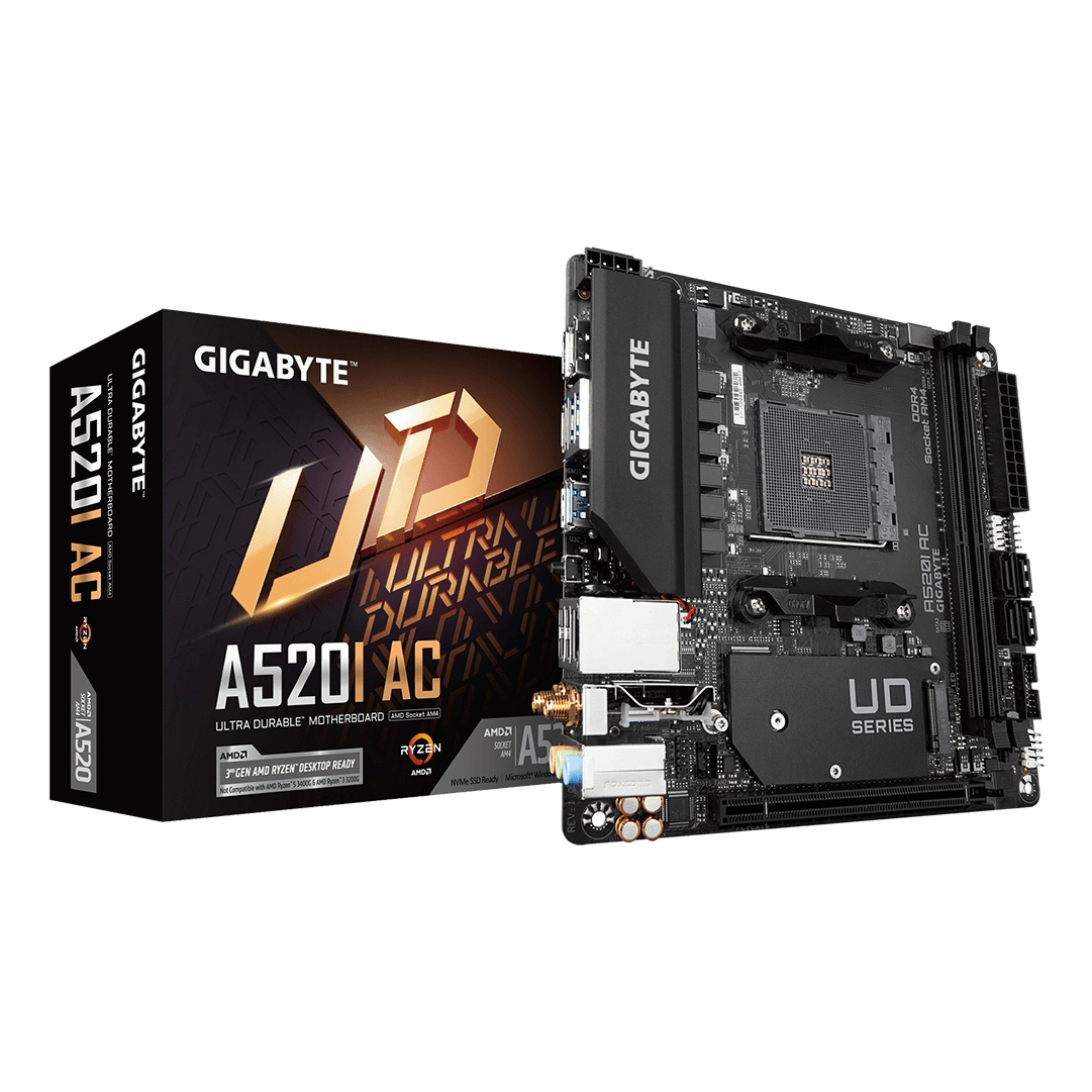 Gigabyte A520I Motherboards - Black