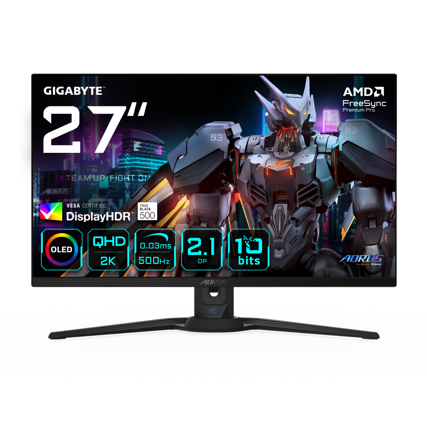 Gigabyte 500Hz Computer Monitors - 27 Inches - Black