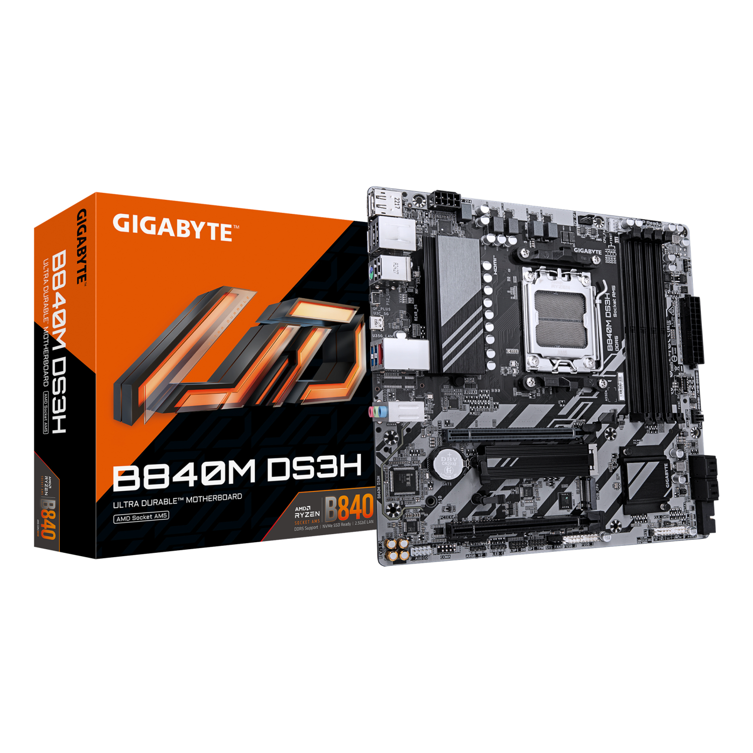 Gigabyte B840M Motherboards - Dark brown