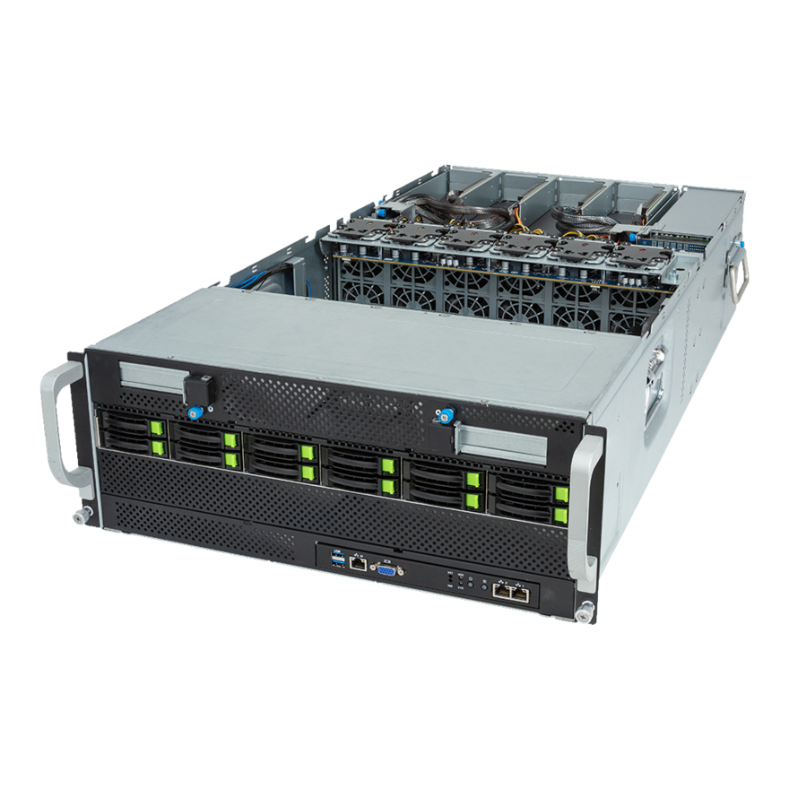 Gigabyte 12*SFF 4U RACK MOUNT CHASSIS 8*GPU CABLES 4*3000W PSU
