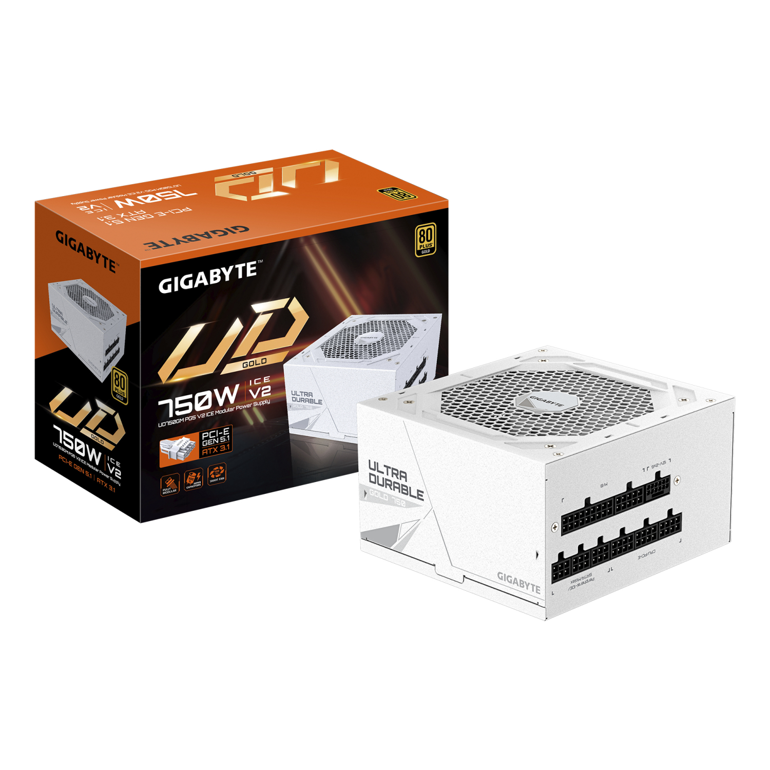 Gigabyte UD750GM Power Supply Units - White