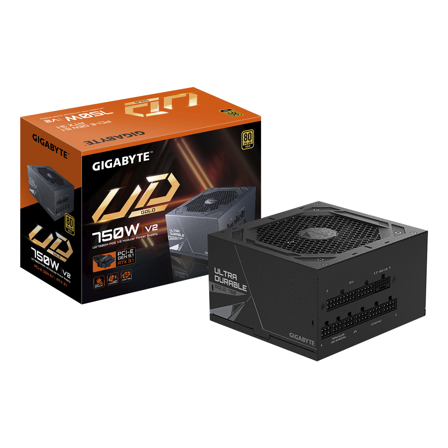 Gigabyte UD750GM Power Supply Units - Black