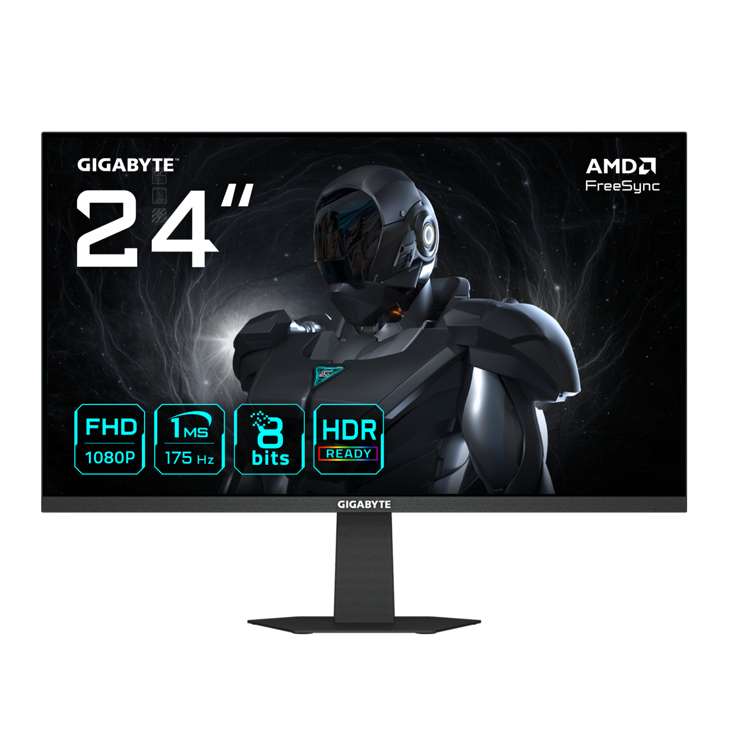 Gigabyte GS24F14A Gaming Monitors - 23.8 Inches - Black