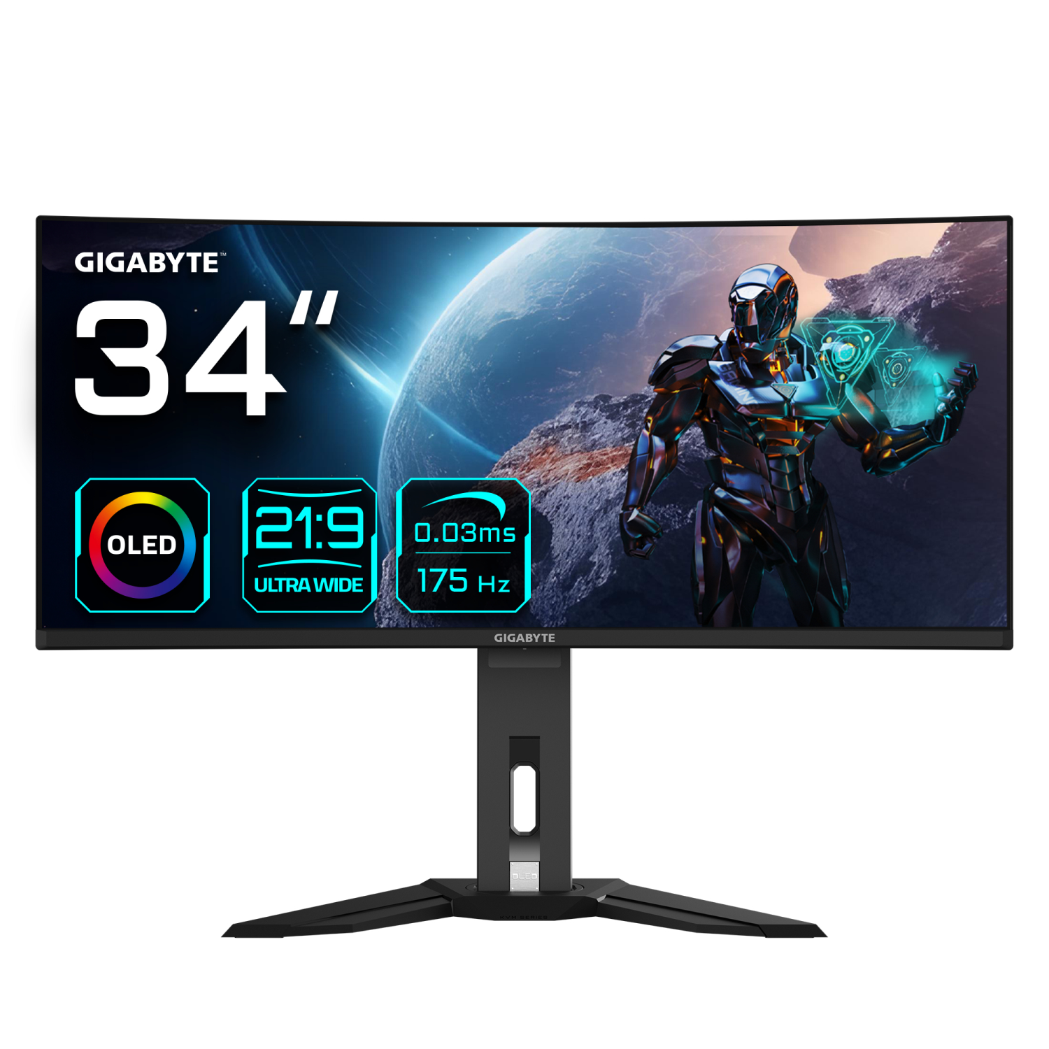 Gigabyte MO34WQC Computer Monitors - 34 Inches - Black